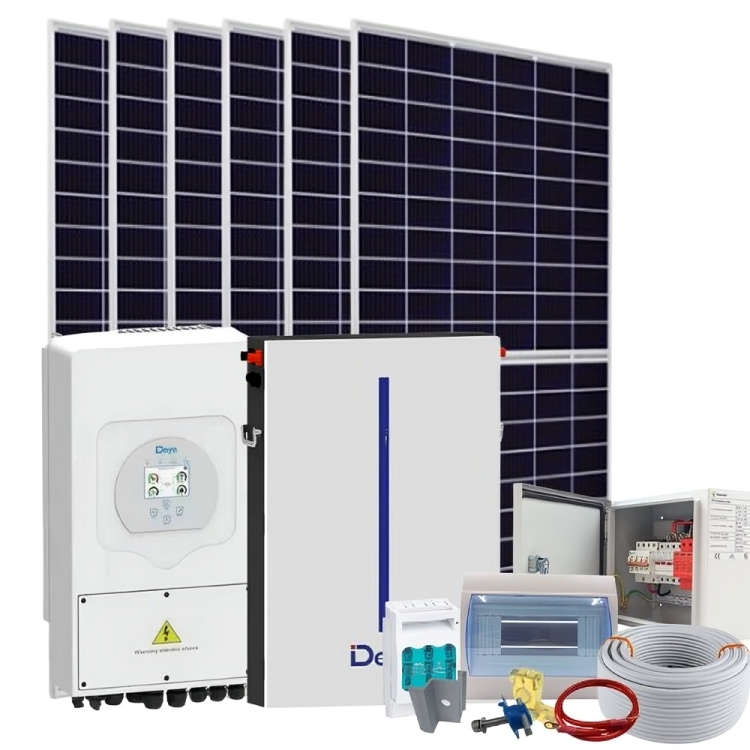 SD022A  Deye Off-grid Solar power Kit. 5Kw 48V Hybrid inverter with Deye 6.1KWH Lithium Battery