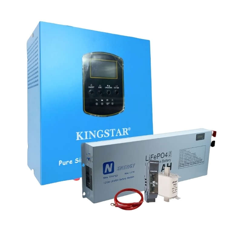 SD018B KINGSTAR  Solar power Kit. 1.5 KVA 12V Hybrid inverter with  100AH Lithium Battery