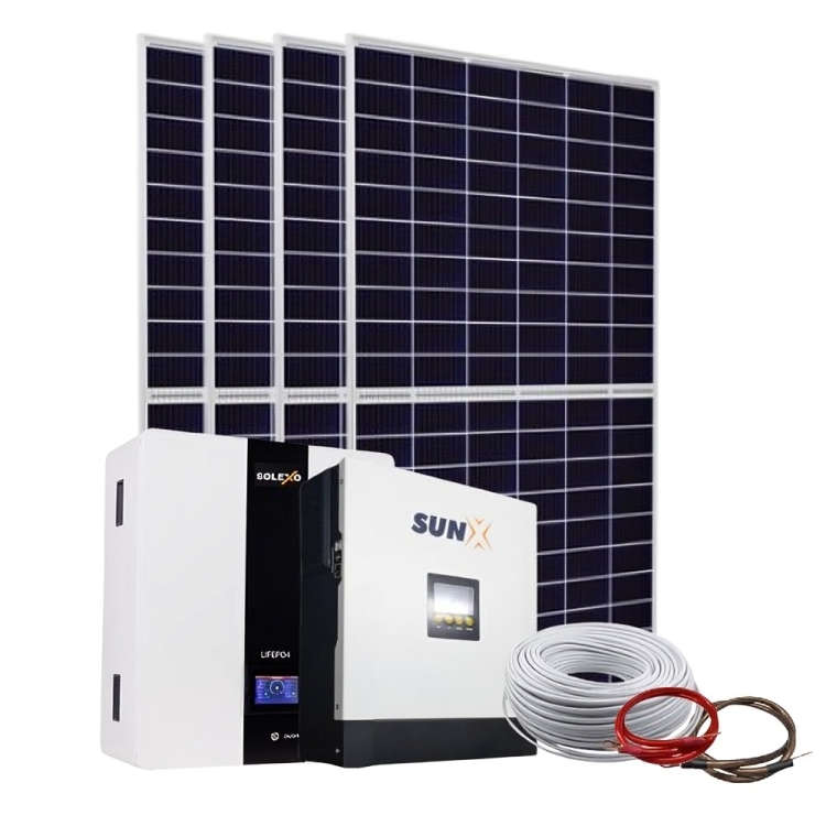 SD019  SUNX Off-grid Solar power Kit. 3KVA 24V Hybrid inverter with  2.56KWH Lithium Battery