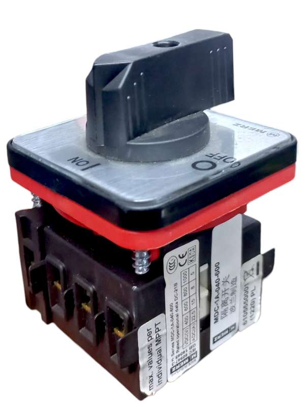 SJ075 - MENZ  DC 3PST  2 Position 90 Degees Changeover On - Off switch 20Amp  400 Volt Knob. NEW