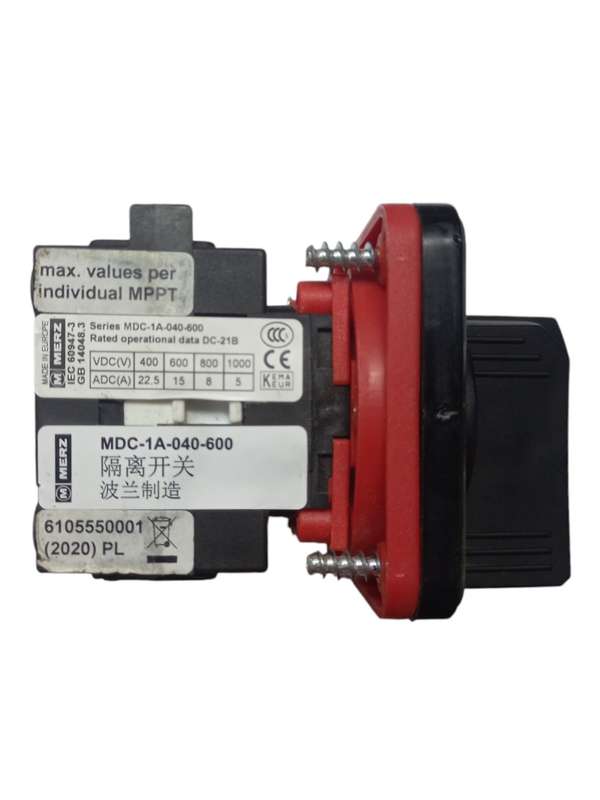 SJ075 - MENZ  DC 3PST  2 Position 90 Degees Changeover On - Off switch 20Amp  400 Volt Knob. NEW