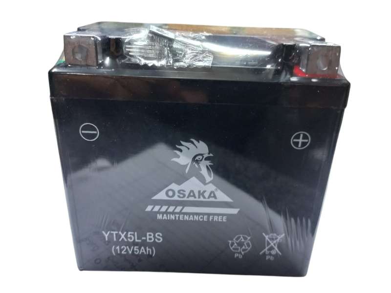 BV014 Osaka -  Battery Motorcycle. Power Sport.  Maintenance Free 12 Volt 5Ah