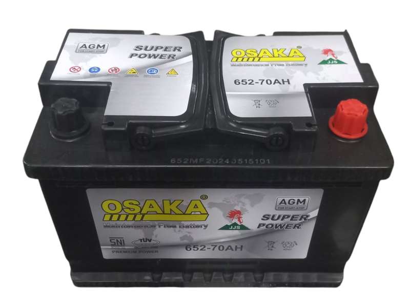 BB018 Osaka 652 - AGM Battery. 12 Volt 70Ah with OLD Battery. Plus R290 without OLD battery.