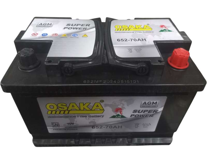BB018 Osaka 652 - AGM Battery. 12 Volt 70Ah with OLD Battery. Plus R290 without OLD battery.