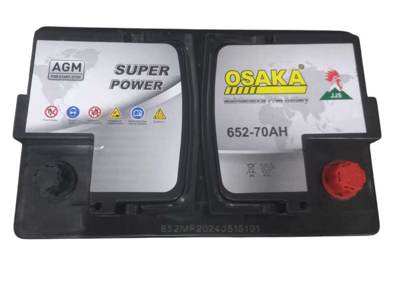BB018 Osaka 652 - AGM Battery. 12 Volt 70Ah with OLD Battery. Plus R290 without OLD battery.