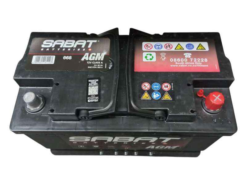 BB028 Sabat 668 - AGM Battery. 12 Volt 80Ah with OLD Battery. Plus R290 without OLD battery.
