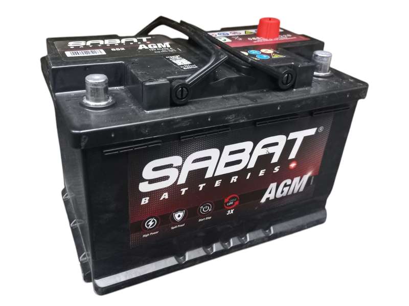 BB026 Sabat  652 - AGM Battery. 12 Volt 70Ah with OLD Battery. Plus R290 without OLD battery.