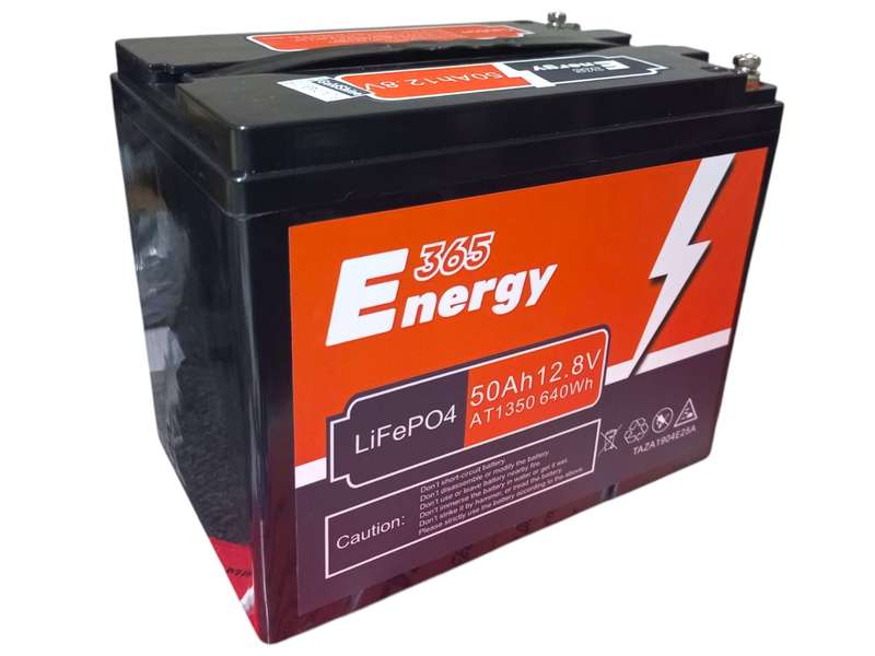 BU020 365Energy  - Battery Lithium LifeP04  12.8 Volts 50 Ah