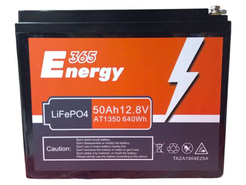 BU020 365Energy  - Battery Lithium LifeP04  12.8 Volts 50 Ah