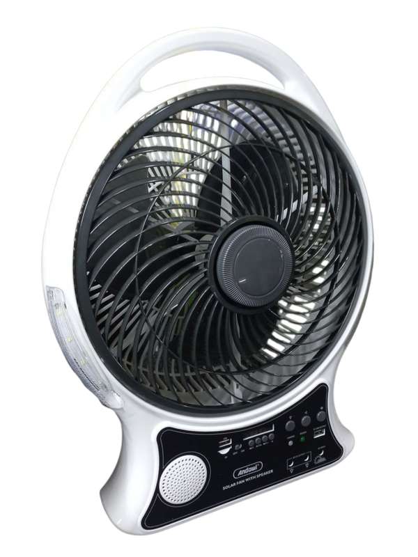 LN030 Appliance - Solar Fan 35 cm with Solar Panel ,Radio &amp; 2 x x LED bulbs. AC Charger Inclu...