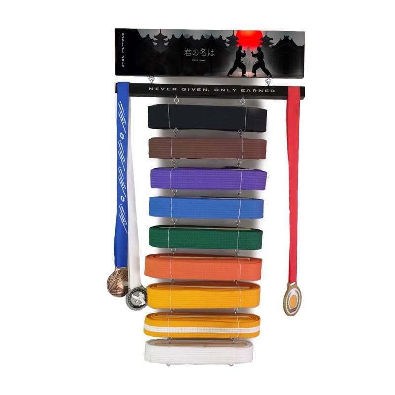 Martial Arts Belt & Medal Display - Blood Moon