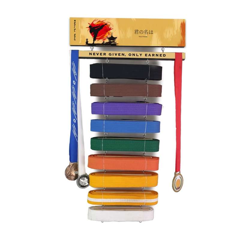 Martial Arts Belt & Medal Display - Sand Warrior