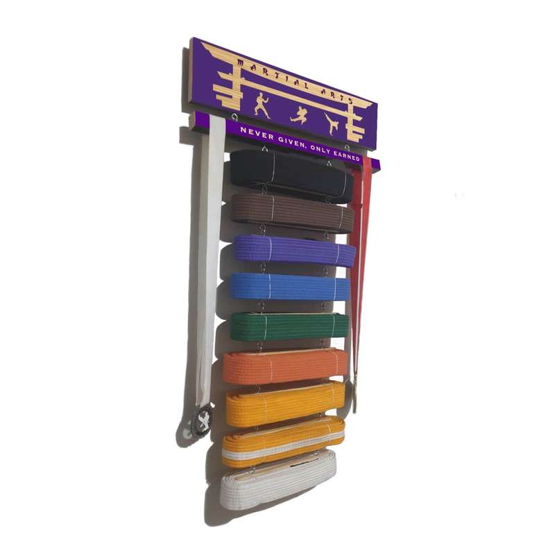 Martial Arts Belt & Medal Display - Purple