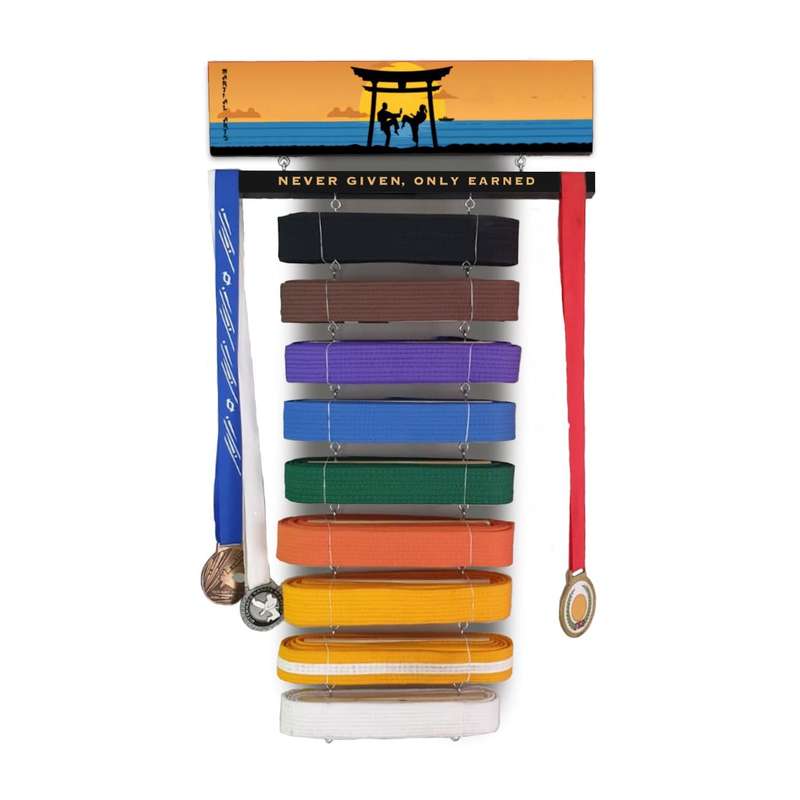 Martial Arts Belt & Medal Display - Way of the water