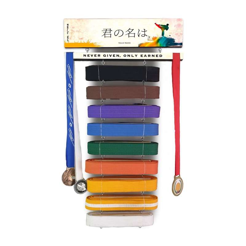Martial Arts Belt & Medal Display - Wet paint