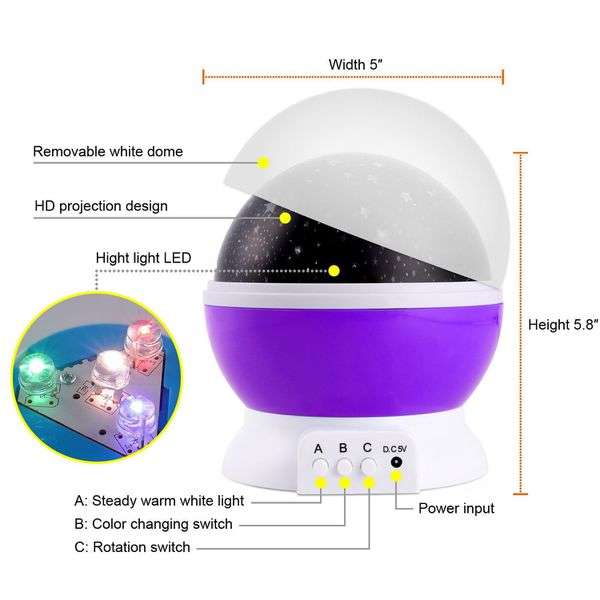 Star Master Night Lamp - Purple