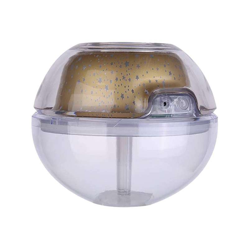 Crystal Night Light Projection Humidifier - Gold