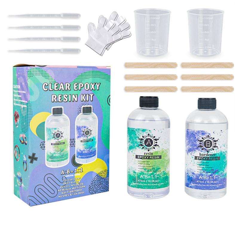 Resin Epoxy and Hardener kit  237 ml Each