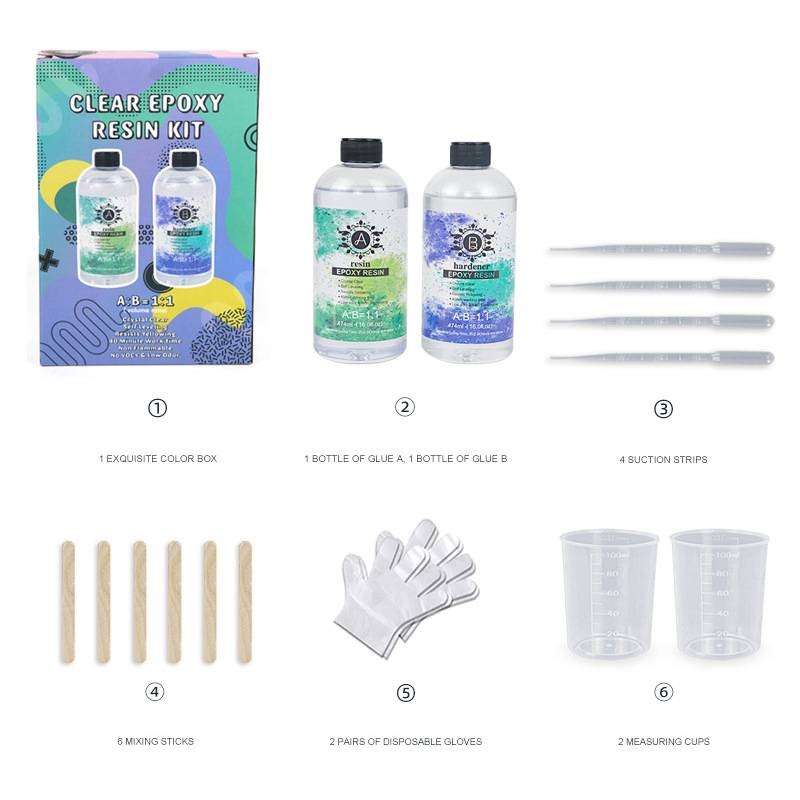 Resin Epoxy and Hardener kit  237 ml Each