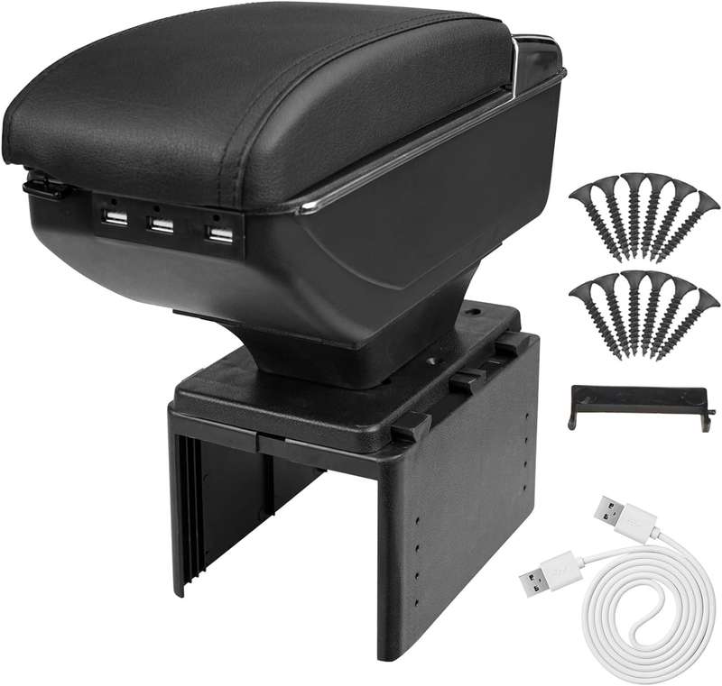 Car Armrest 7USB  Black