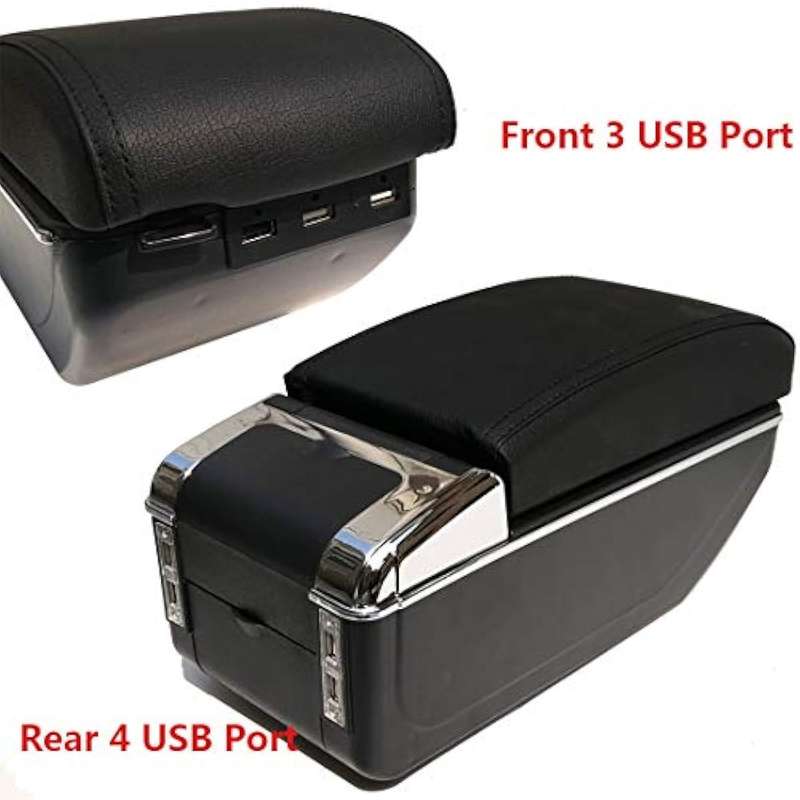 Car Armrest 7USB  Black