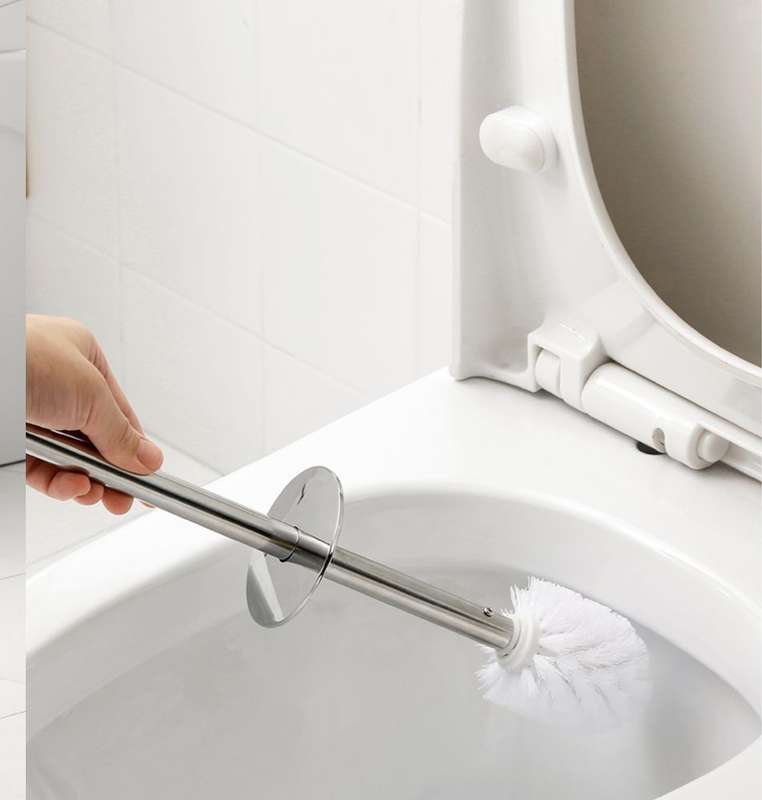 Toilet Brush and Holder Set - White