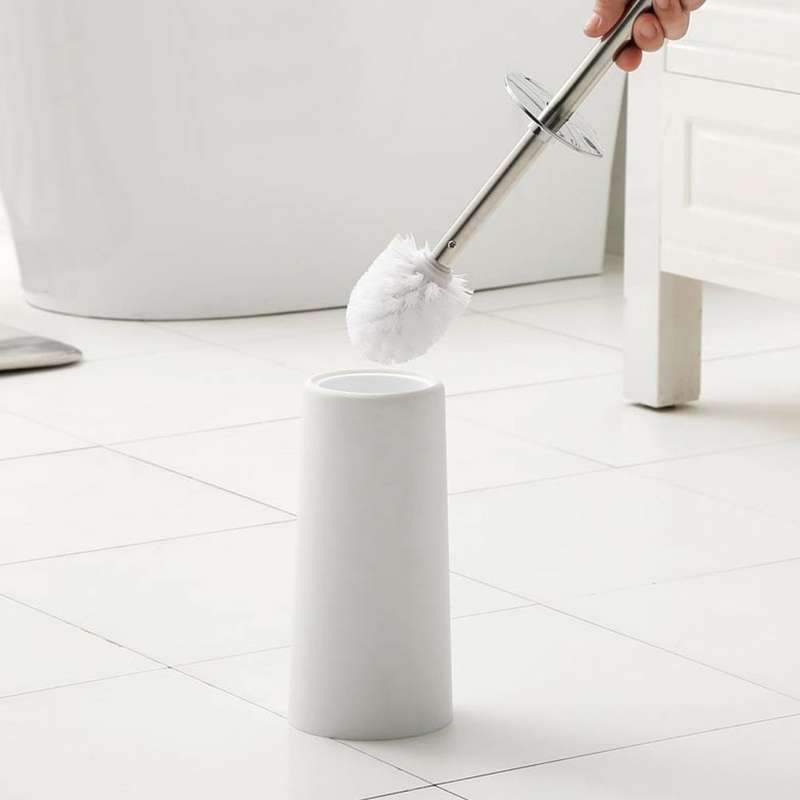 Toilet Brush and Holder Set - White