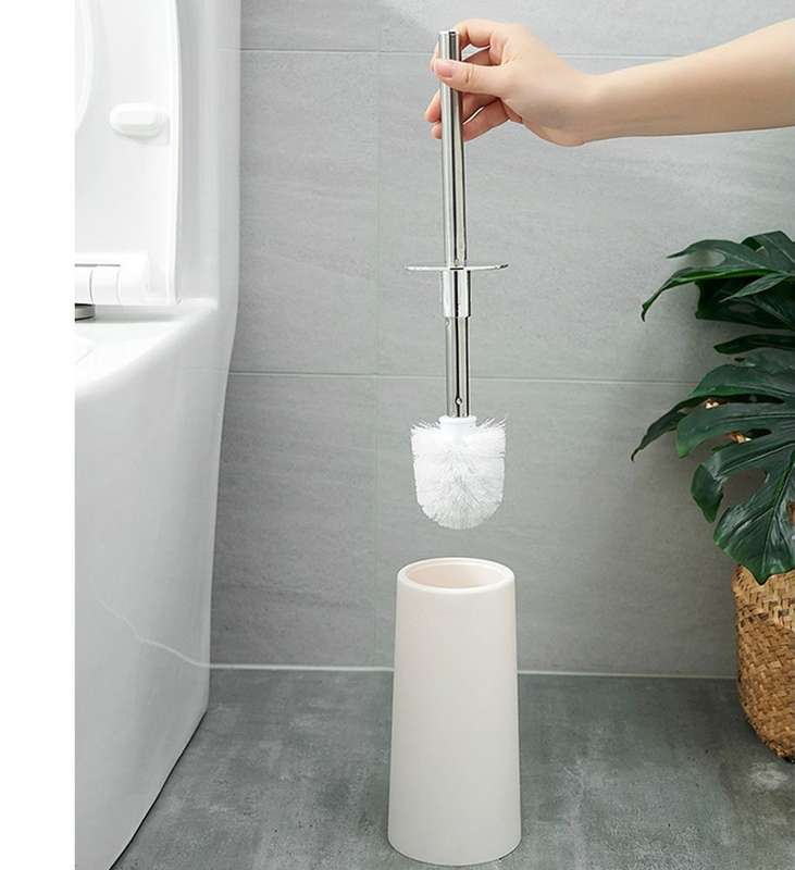 Toilet Brush and Holder Set - White