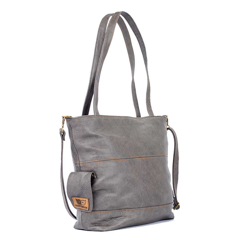 Genuine Leather Bags Grey