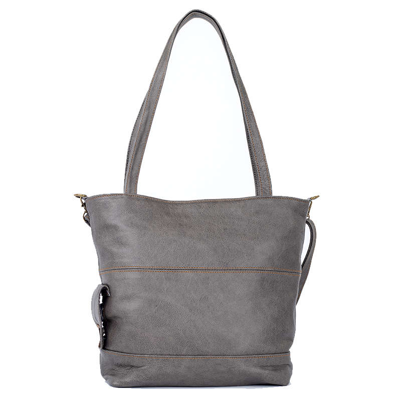 Genuine Leather Bags Grey