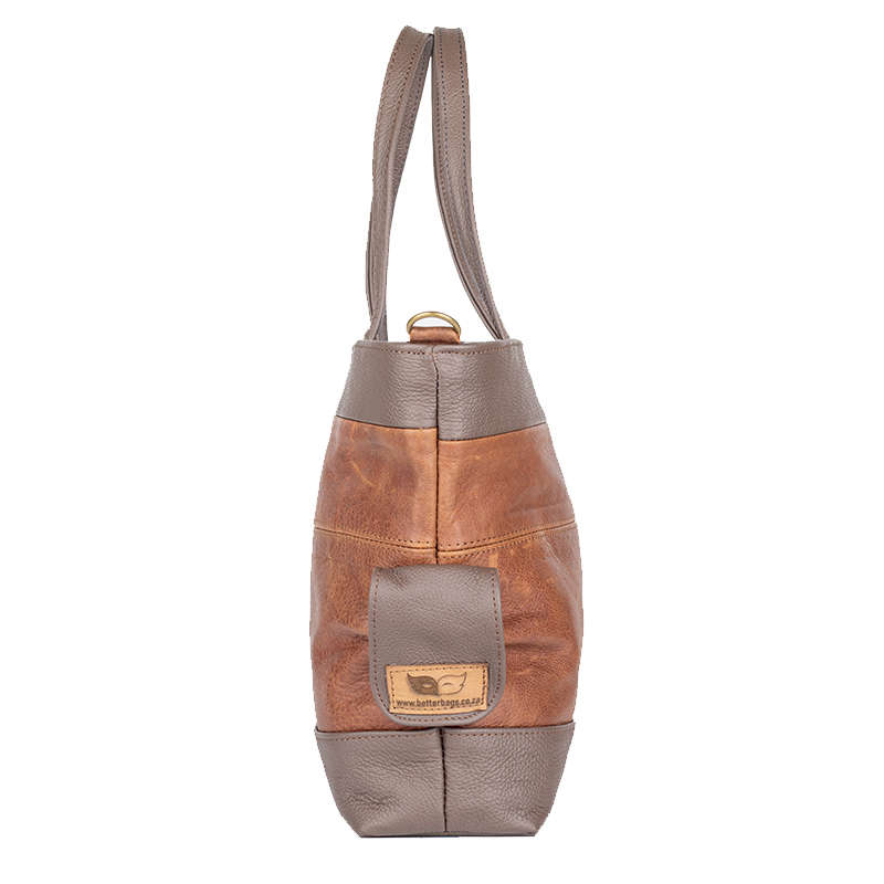 Genuine Leather Bags Two Tone