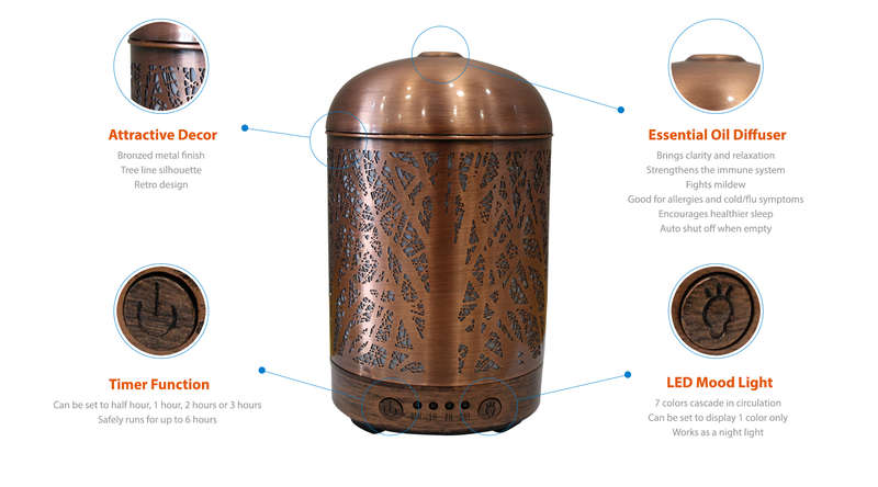 Better Sleep Ultrasonic Metal Aroma Diffuser
