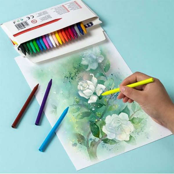 Motarro 24 Colors Plastic Crayon Set - For Drawing &amp; Art