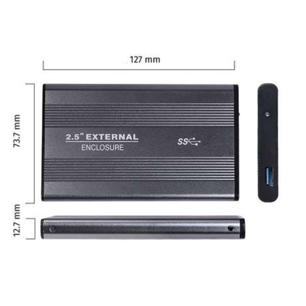 1TB Portable External Hard Drive USB 2.0 - Slim Design