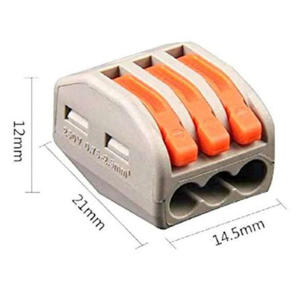 Universal wire Quick Lever Spring Electrical Connectors 3 pin - 30 pieces