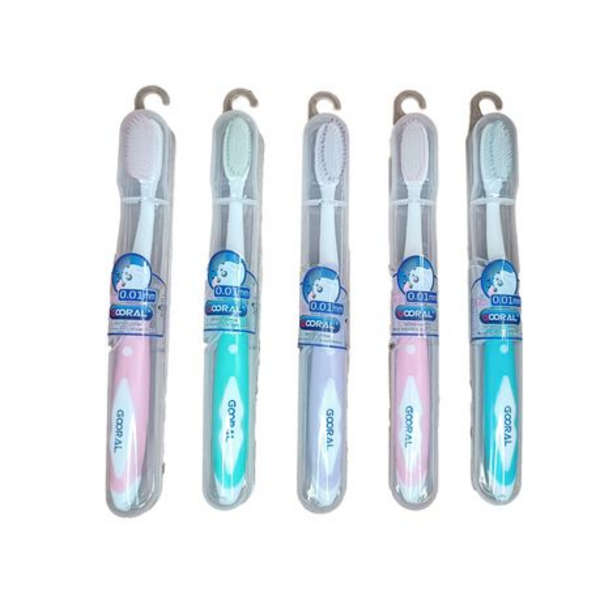 Ultra-Soft Toothbrush Set Multi-Color 5-Pack for Gentle Oral Care - Gooral