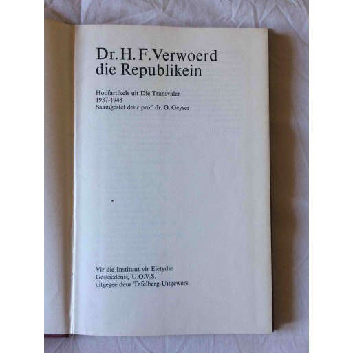 Dr HF Verwoerd die Republikein