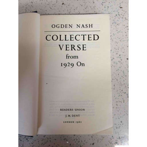 Collected verse from 1929 on