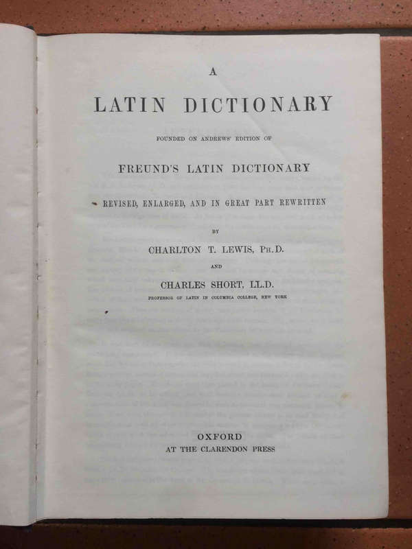 A Latin Dictionary