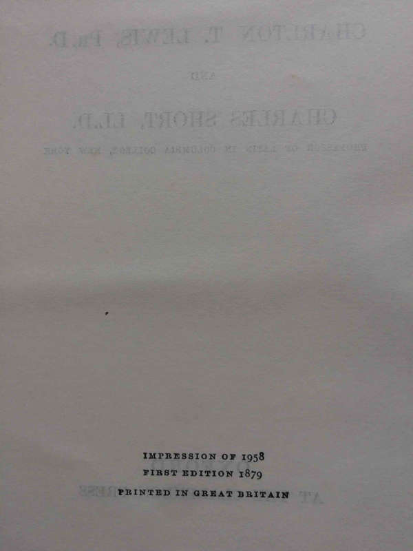 A Latin Dictionary