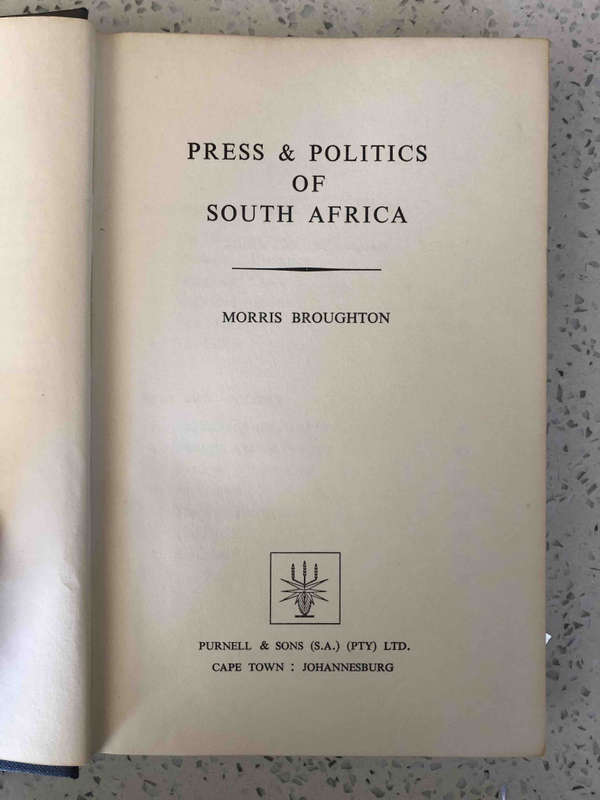 Press and Politics of South Africa