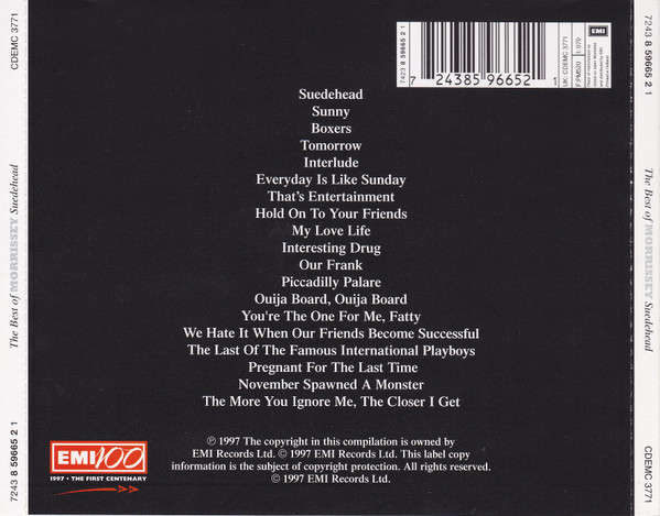 "Suedehead" The Best of Morrissey (CD)