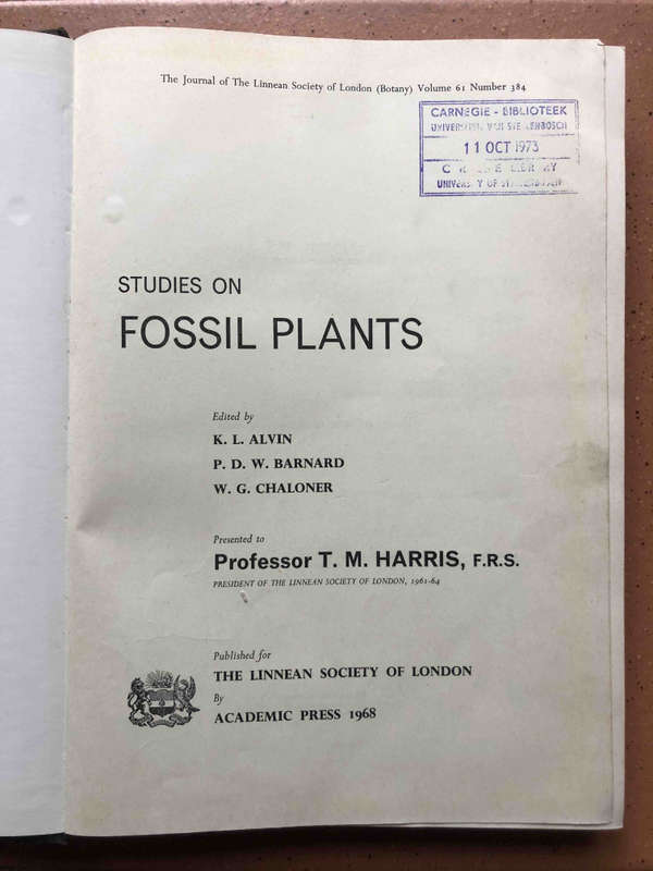Studies of Fossil Plants