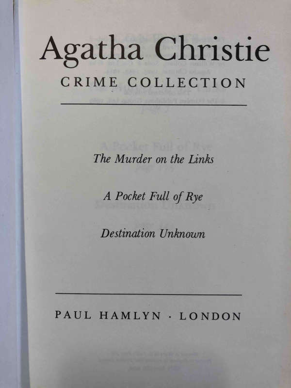 Agatha Christie Crime Collection: The Murder on the Links, a Pocket Full of Rye and Destination Unkn