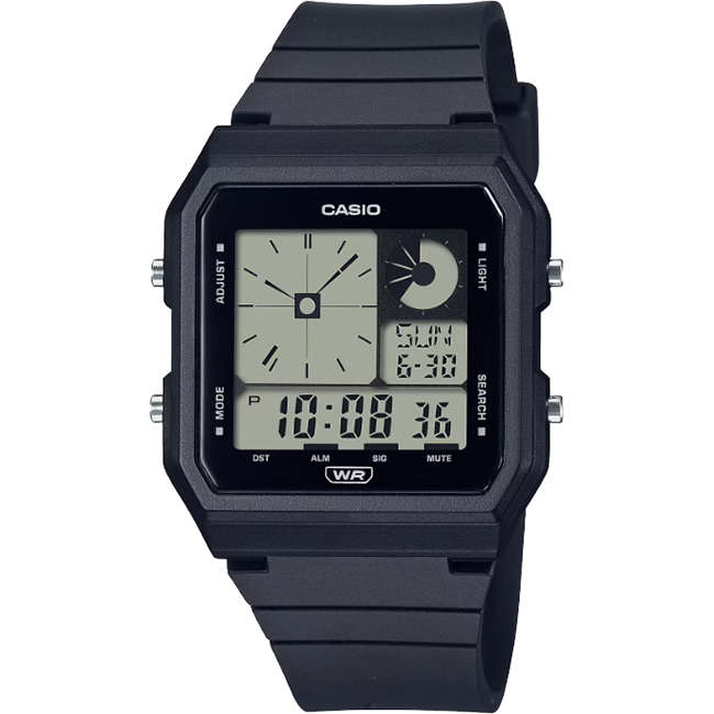 Retro Resin AnaDigi World Time Wrist Watch, LF-20W