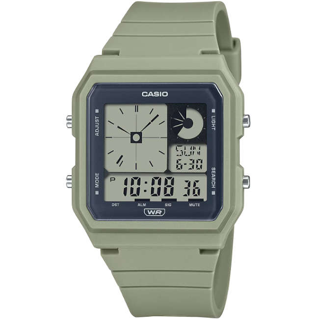 Retro Resin AnaDigi World Time Wrist Watch, LF-20W