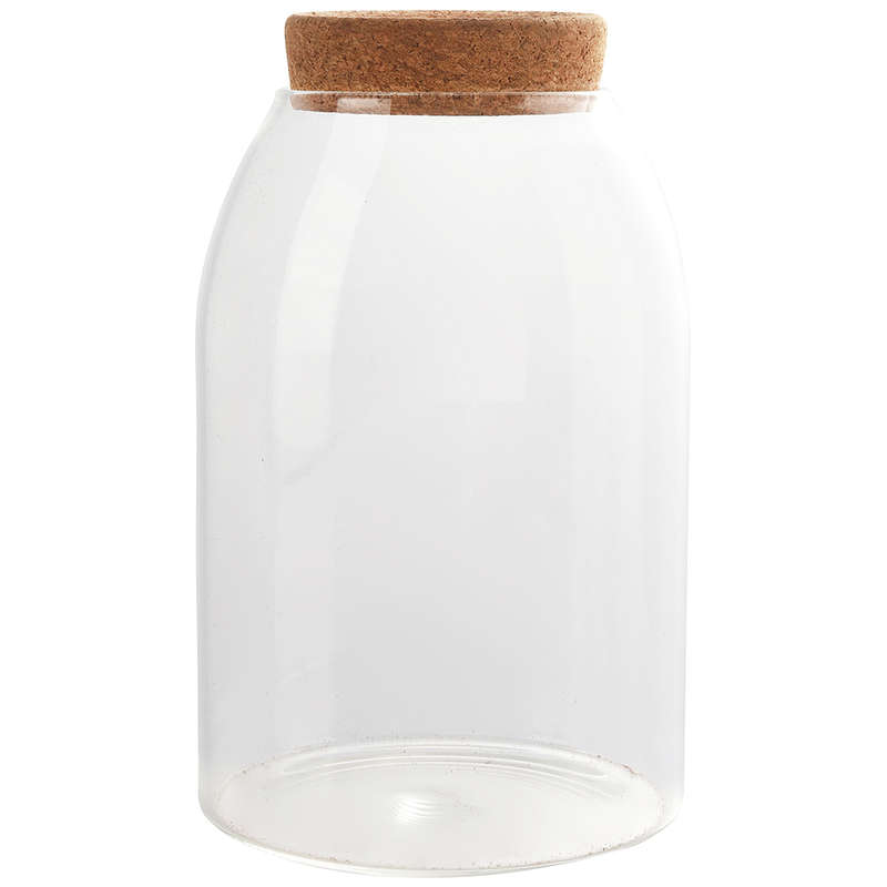 Glass Storage Jar With Cork Lid