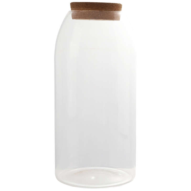 Glass Storage Jar With Cork Lid