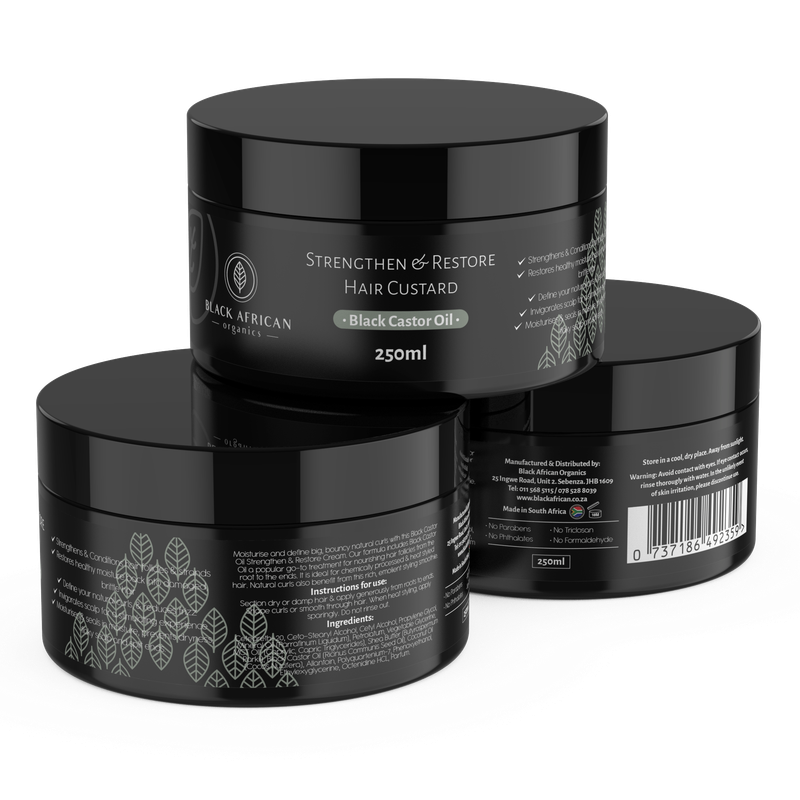 Black Castor Oil + Biacapil Hair Strengthen and Restore Custard