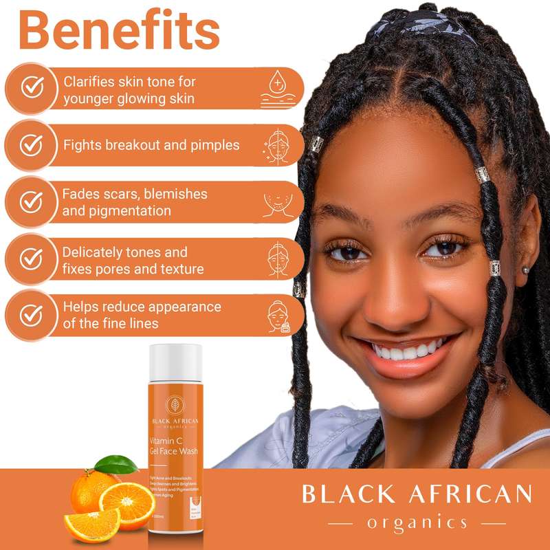 Vitamin C + Hyaluronic Acid Natural Face Cleansing Foaming Gel